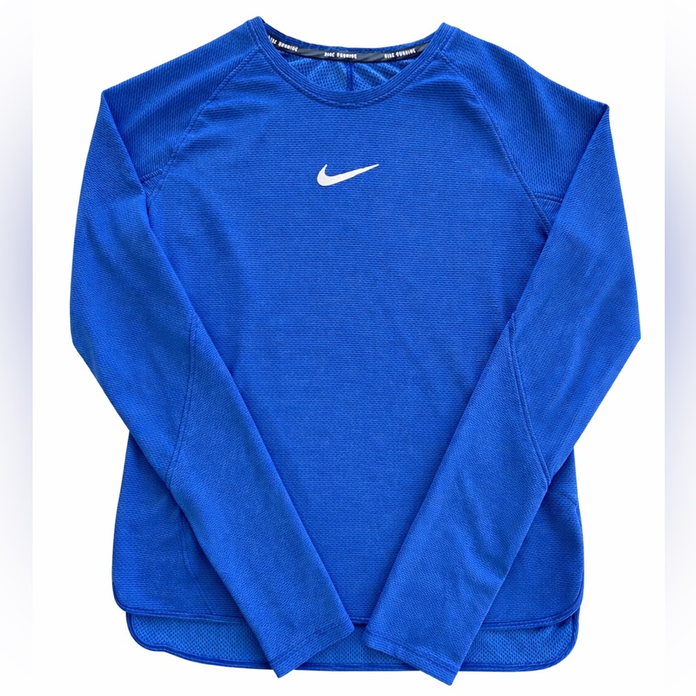 Nike Long Sleeve Dri-FIT Running Top blue size L